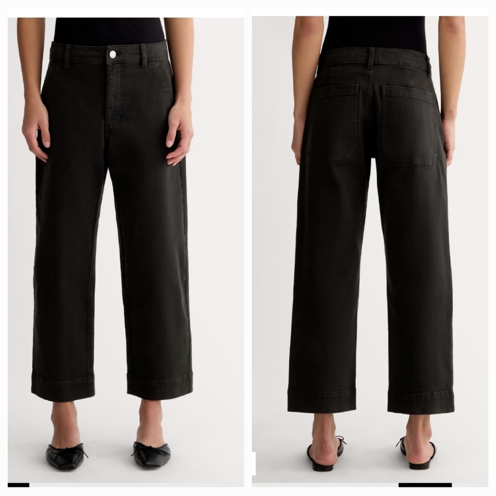 Everlane Tje Utility Barrel Black Relaxed Fit with Straight-Leg Cut